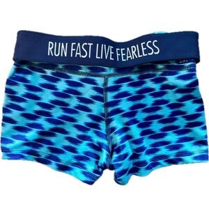 Nike Run Fast Live Fearless Tight Shorts Blue XS Low Rise Waist y2k